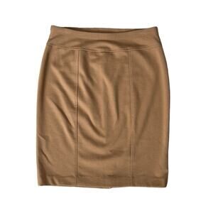 Ellen Tracy Camel Color Pencil Pull on mini Skirt, Women’s S